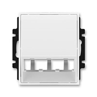 Kryt zásuvky ABB T/E pro 3 moduly MiniCom bílá/bílá