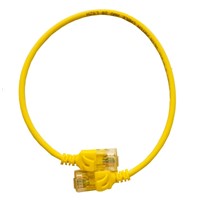 Tenký patch kabel - 10 m - lutý