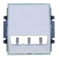 Kryt zásuvky ABB T/E pro 3 moduly MiniCom bílá/ledová zelená