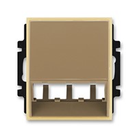 Kryt zásuvky ABB T/E pro 3 moduly MiniCom kávová/ledová opálová