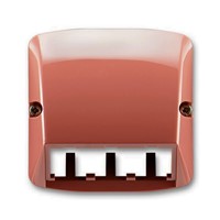 Kryt zásuvky ABB Tango pro 3 moduly MiniCom vřesová červená