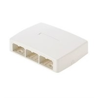 Zásuvka na zeď pro 6 modulů MiniCom - bílá