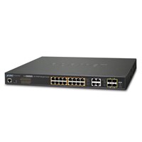 16-Port Managed 802.3at POE+ Gigabit Ethernet Switch + 4-Port Gigabit Combo