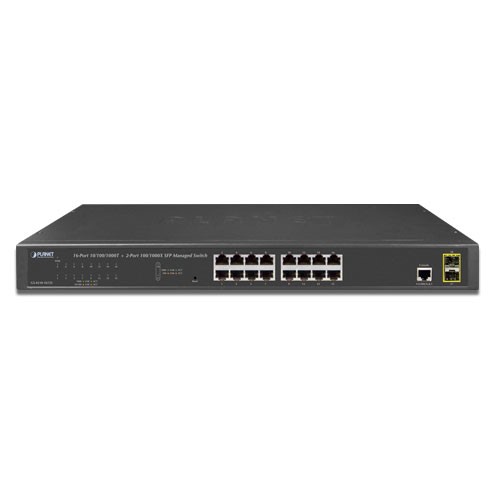 16-Port 10/100/1000Base-T + 2-Port 100/1000MBPS SFP L2/L4 SNMP Manageable Gigabit Ethernet Switch