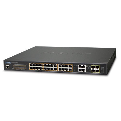 24-Port Managed 60W Ultra PoE Gigabit Ethernet Switch + 4-Port Gigabit Combo