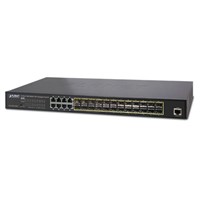 24-Port 100/1000X SFP with 8 Shared TP Managed Switches