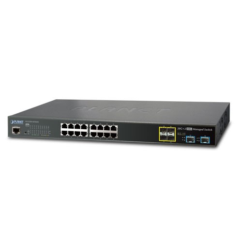 16-Port 10/100/1000T + 4-port 100/1000X SFP + 2-Port 10G SFP+ Managed Switch