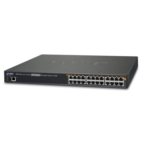 12-Port 802.3at 30w Managed Gigabit High Power over Ethernet Injector Hub