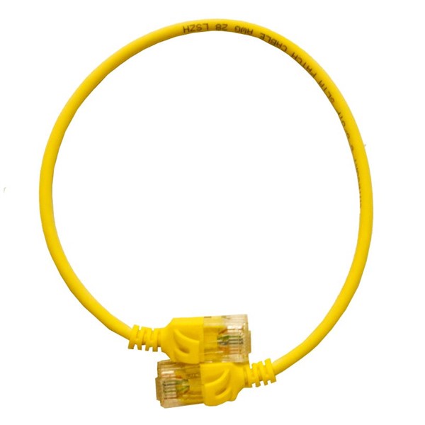 Tenký patch kabel - 3 m - žlutý