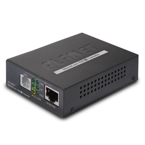 1-Port 10/100/1000T Ethernet to VDSL2 Converter -30a profile w/ G.vectoring, RJ11