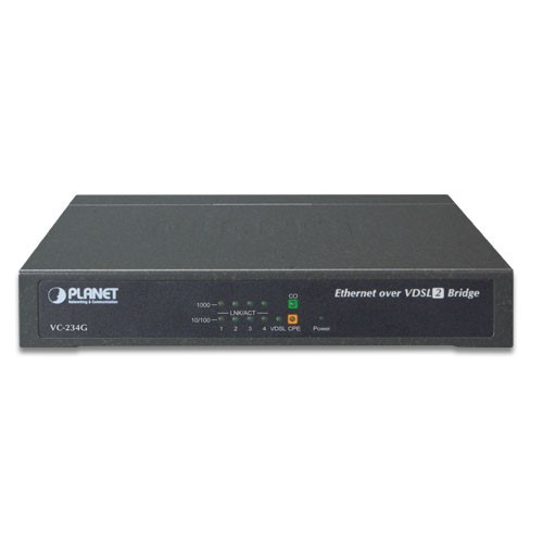 4-Port 10/100/1000T Ethernet to VDSL2 Bridge - 30a profile w/ G.vectoring, RJ11