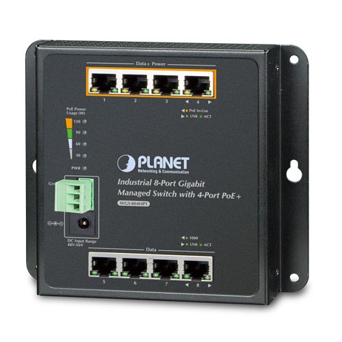 8-Port 1000TP Wall-mount Managed Ethernet Switch 