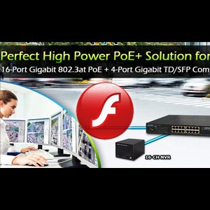 16-Port 802.3at PoE Gigabit Ethernet Switch + 4-Port SFP