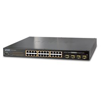  24-Port 802.3at PoE+ Gigabit Ethernet Switch + 4-Port Shared SFP